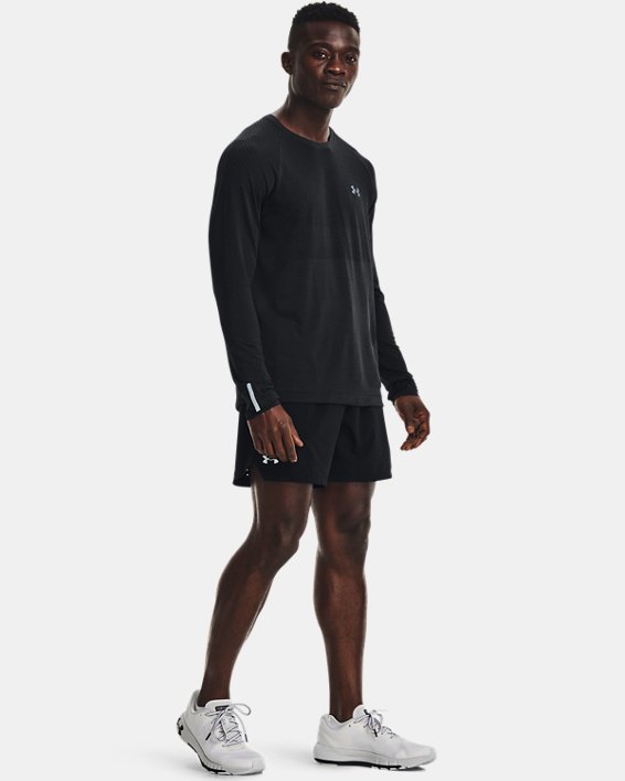Men's UA Seamless Run Long Sleeve, Black, pdpMainDesktop image number 2